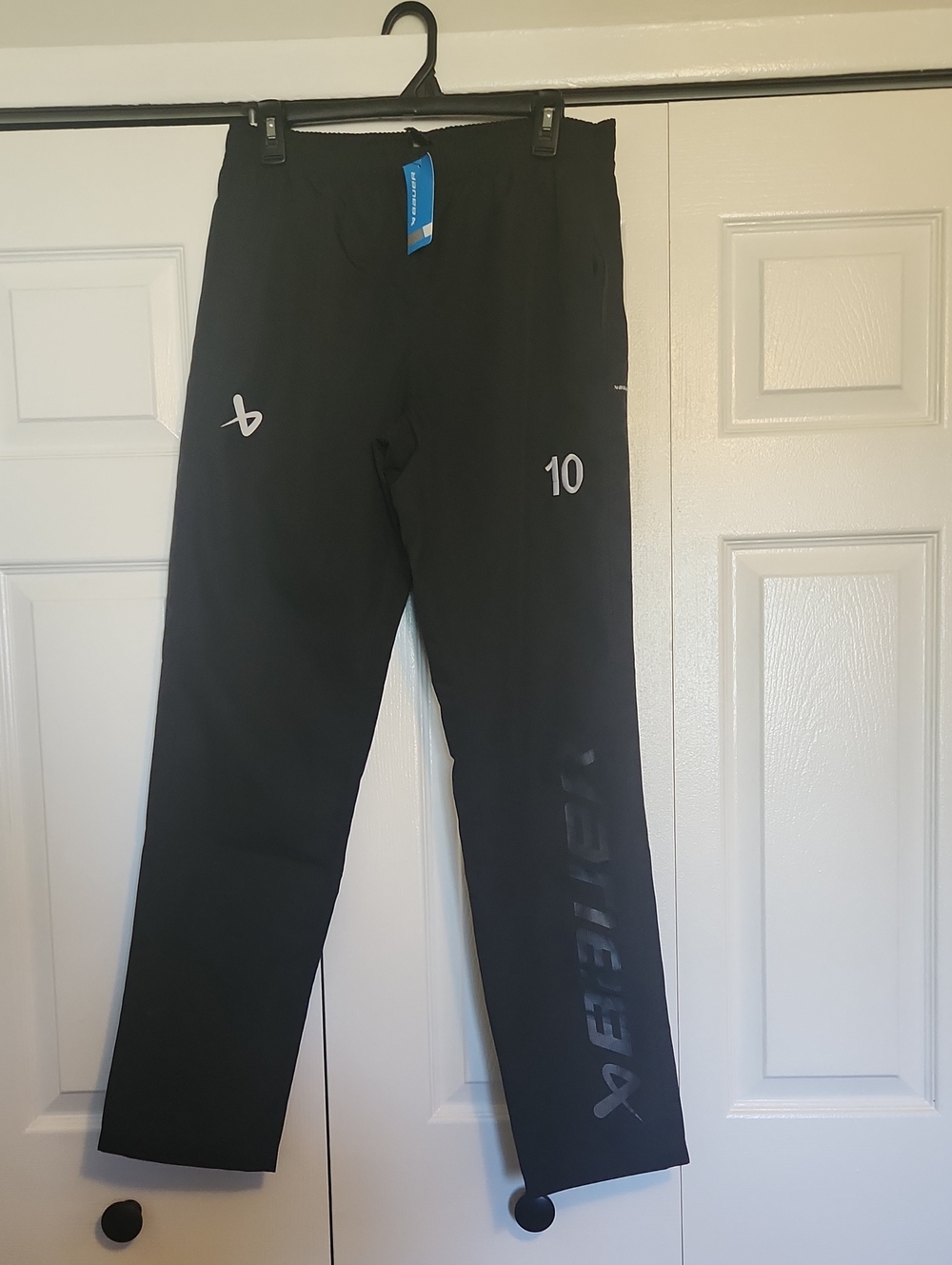 NWT Bauer Black Men's Warm Up Pants with Number 10 and Logo Size Small